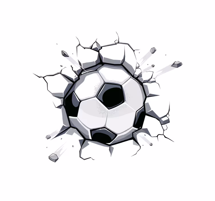 Fototapete weiß 3d kinderfußballmotiv - TenStickers