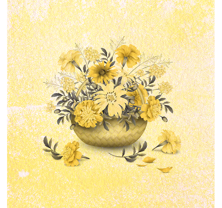Fototapete gelb mit schönen gelben blumen - TenStickers