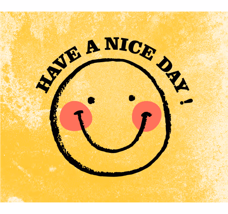 Fototapete gelb mit smiley-gesicht design - TenStickers