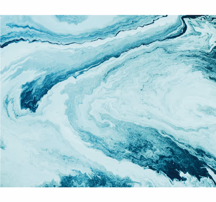 Fototapete blau wellen aus blauem marmor - TenStickers