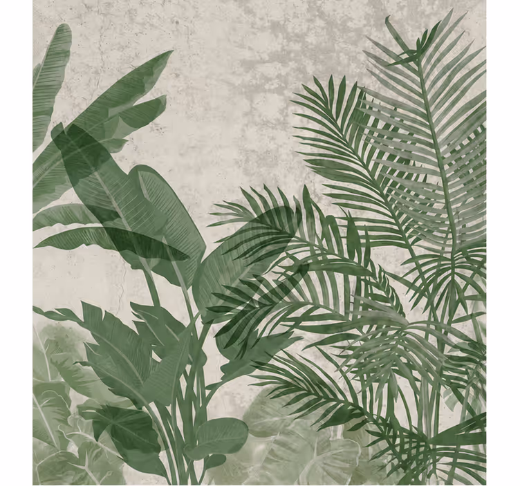 Fototapete natur minimalistische dschungelblätter - TenStickers
