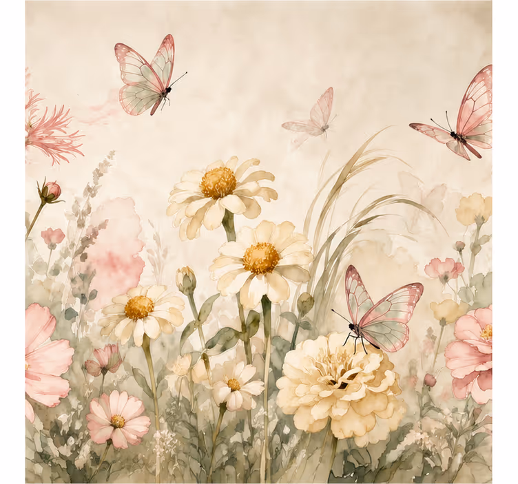 Fototapete blumen landschaft - TenStickers