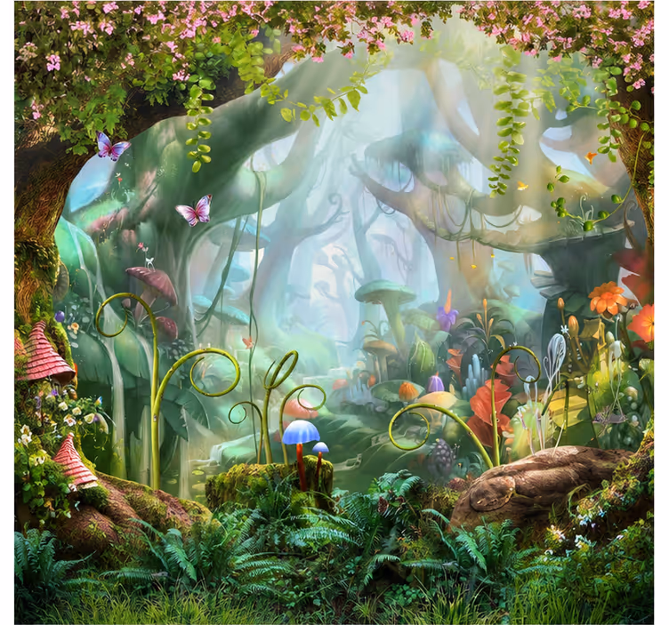 Tapete wald magisch verzaubert - TenStickers