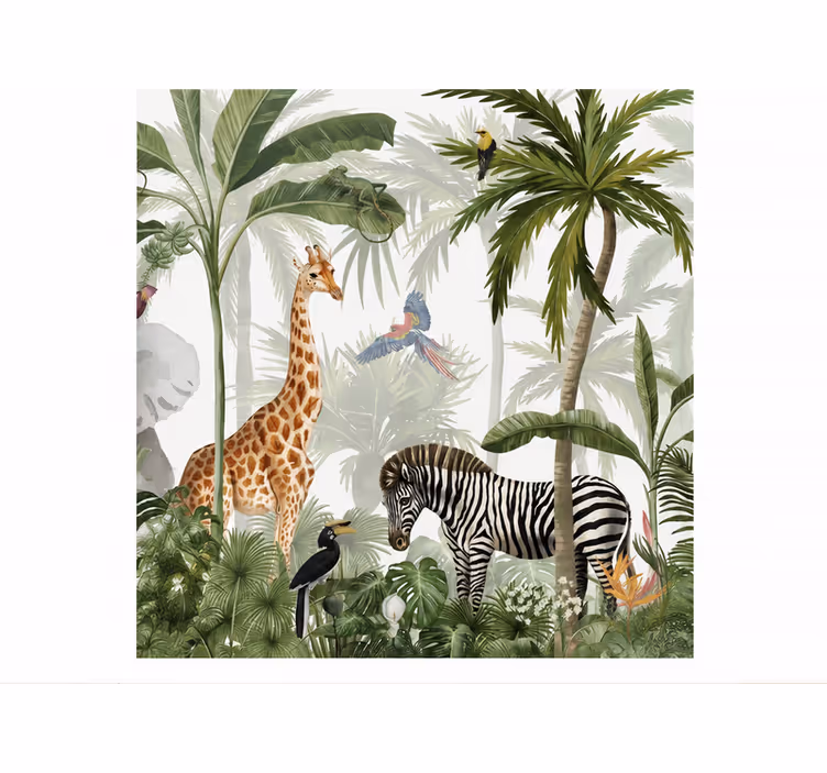 Fototapete natur dschungeltiere - TenStickers