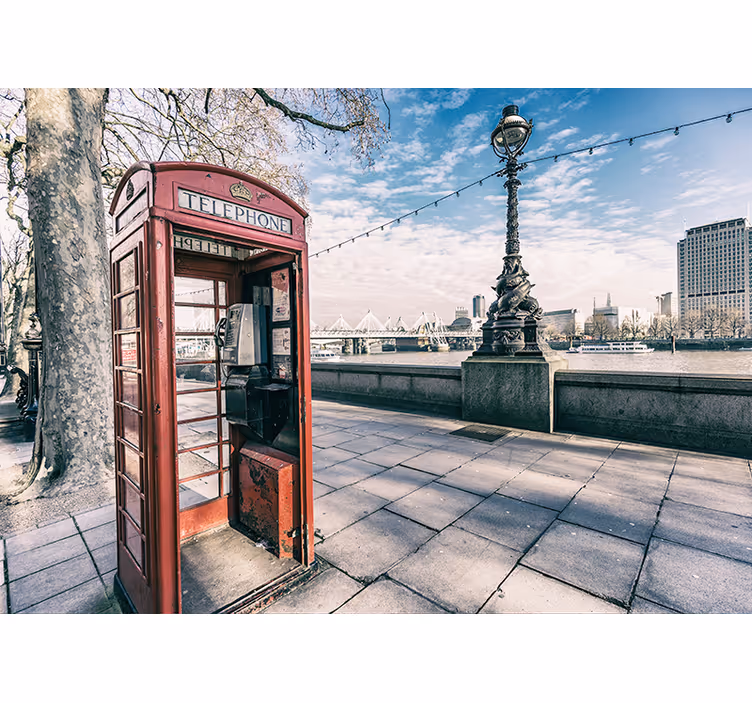 Fototapete Städte rote Telefonzelle London - TenStickers