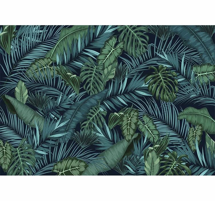 Dschungelblätter Natur Fototapete - TenStickers