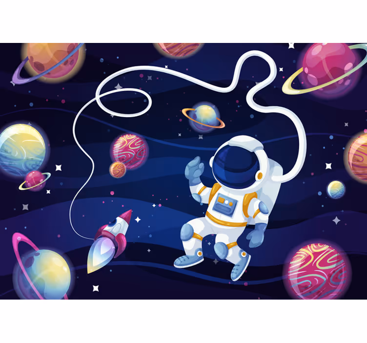 Kinder Fototapete Astronaut im Weltraum - TenStickers