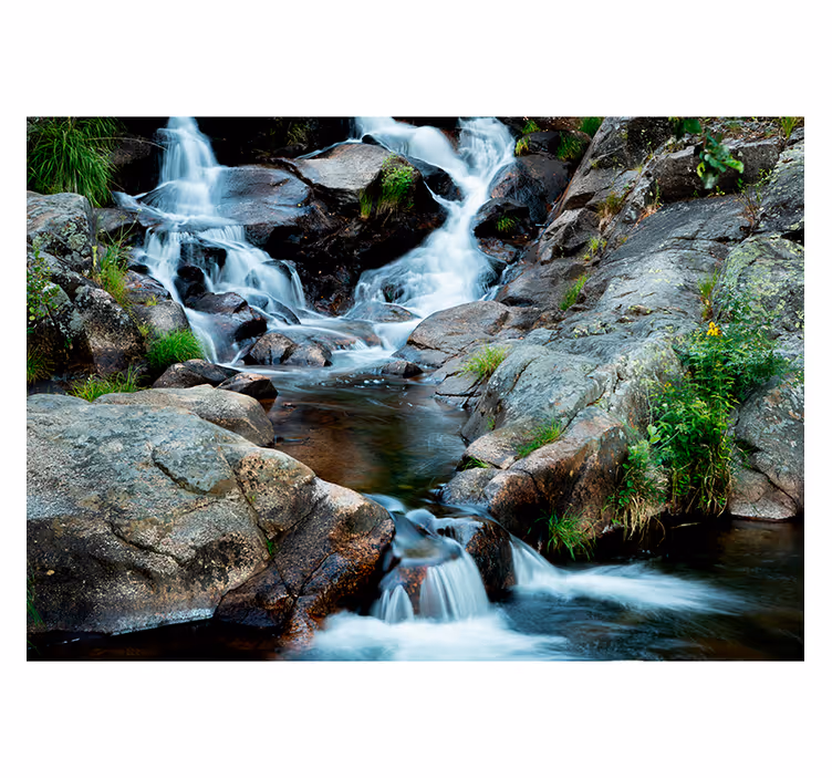 Fototapete Wasserfall ruhige kaskadenlandschaft - TenStickers