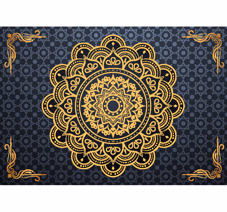 Goldenes Mandala Fototapete - TenStickers