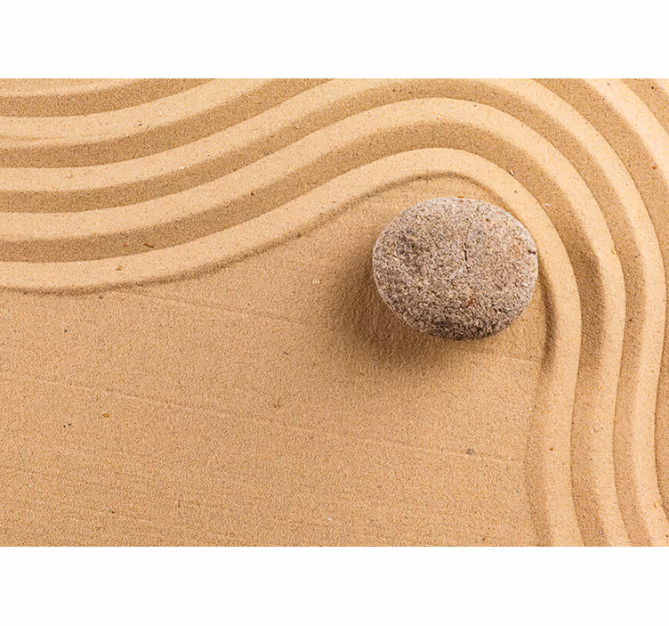 Fototapete beige strukturierte zen-kugel - TenStickers