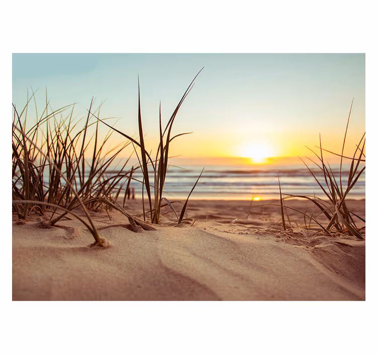 Fototapete Landschaften ruhiger strandsonnenuntergang - TenStickers