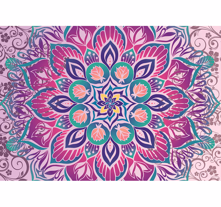 Fototapete Wohnzimmer mandala-design-muster - TenStickers