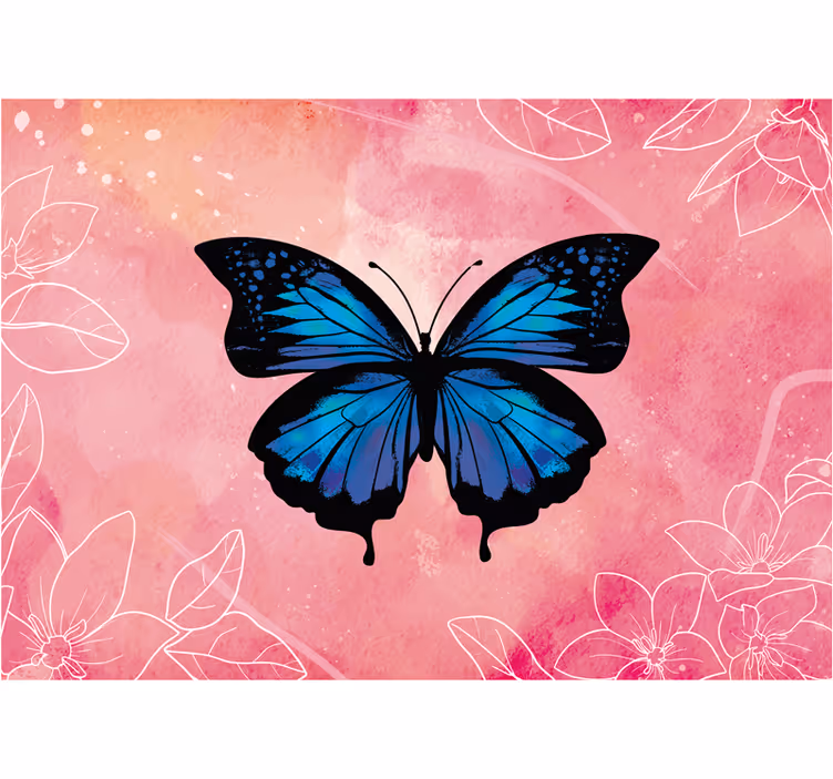 Fototapete Schmetterling Schöner und bunter schmetterling - TenStickers