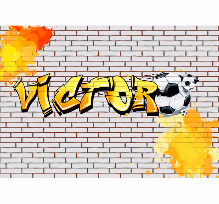 Fototapete Jugendzimmer Fußball-graffiti - TenStickers
