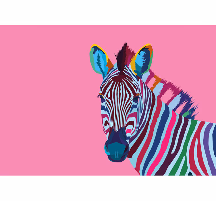 Fototapete Zebra Zebra pop art - TenStickers