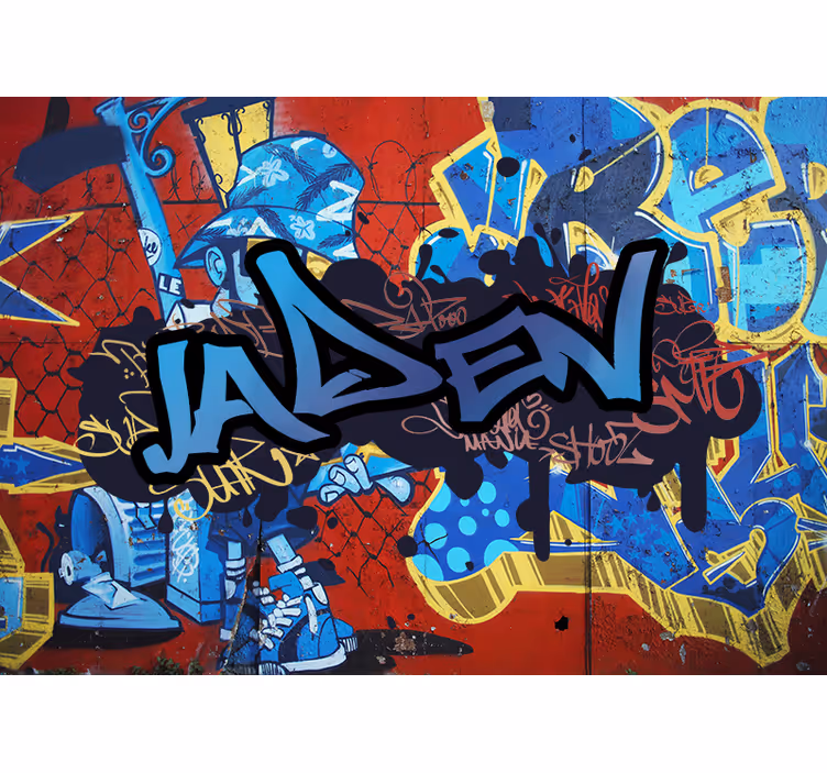 Fototapete Schalfzimmer Graffiti Name - TenStickers