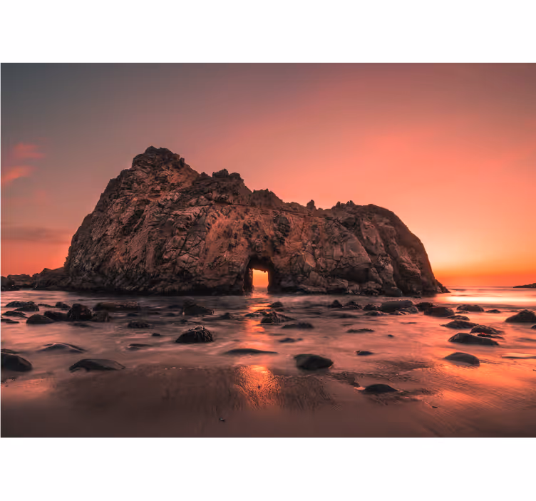 Fototapete landschaften rocky coast sonnenuntergang - TenStickers