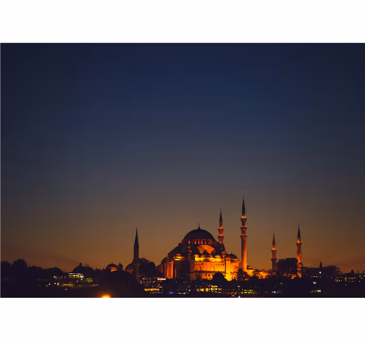Fototapete städte und länder sultan ahmet moschee abend - TenStickers