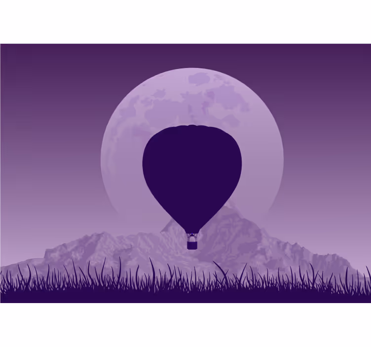 Fototapete Landschaften heißluftballonfahrt - TenStickers