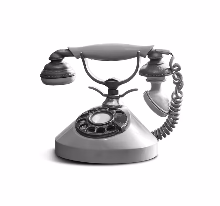 Fototapete Wohnzimmer retro-telefon nahaufnahme - TenStickers
