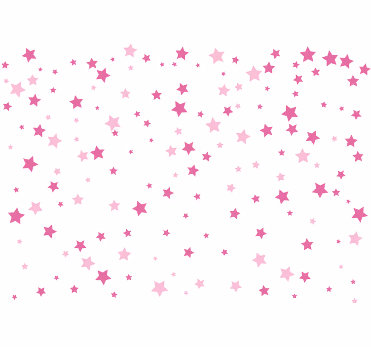 Fototapete Babyzimmer Rosa sternschnuppen - TenStickers