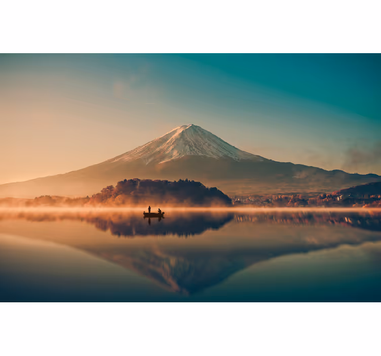 Fototapete Landschaften berg fuji reflexion - TenStickers