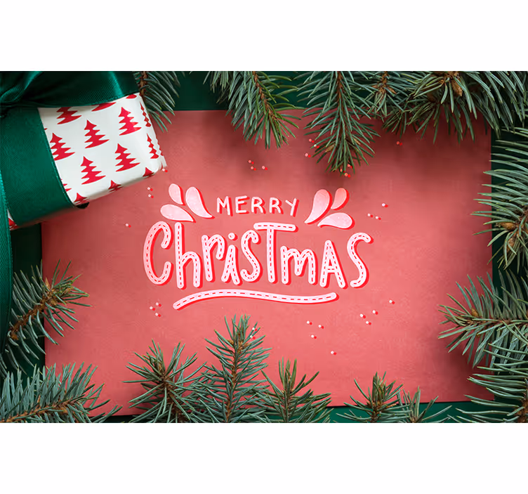 Fototapete Weihnachten fröhliche Weihnachten! - TenStickers