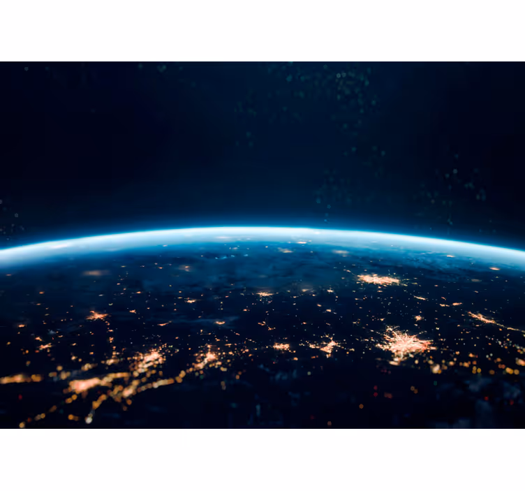 Fototapete Weltraum Erde in der nacht - TenStickers