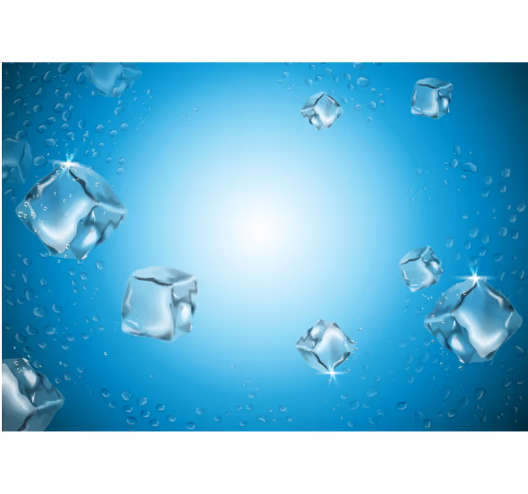 Fototapete Textur eiswürfel und wasser - TenStickers