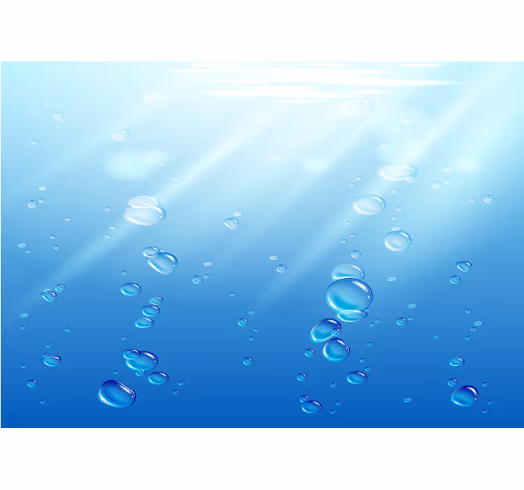 Fototapete natur unterwasserblasen szene - TenStickers
