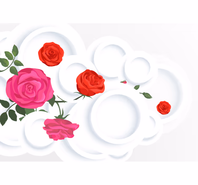 Fototapete Blumen rosenblumenarrangement - TenStickers