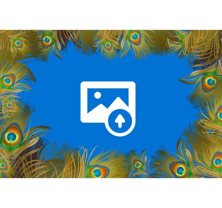 Fototapete Texturen und Muster pfauenfeder-umrandung - TenStickers