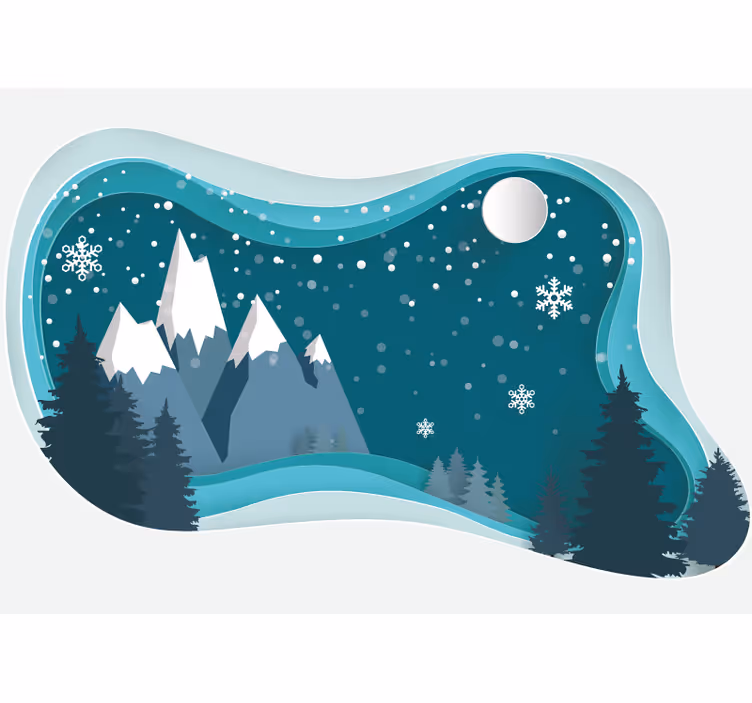 Fototapete Berge winterliche berglandschaft - TenStickers