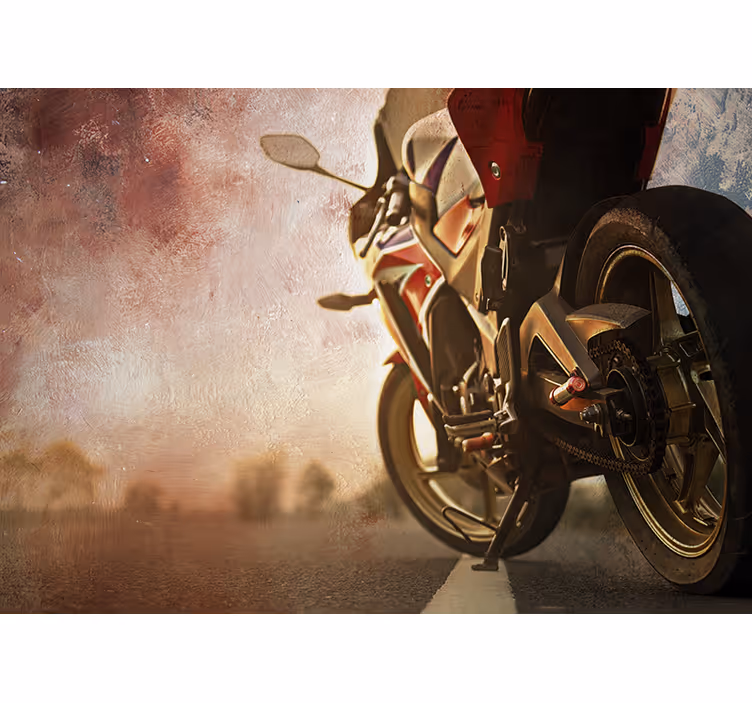Fototapete Fahrzeuge motorrad-straßenansicht - TenStickers