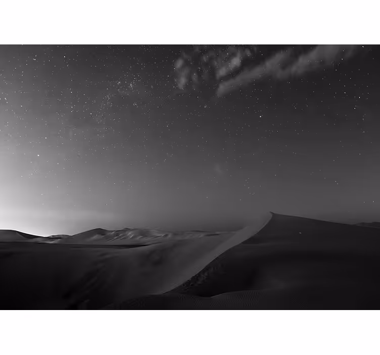 Fototapete berge wüstendünen bei nacht - TenStickers