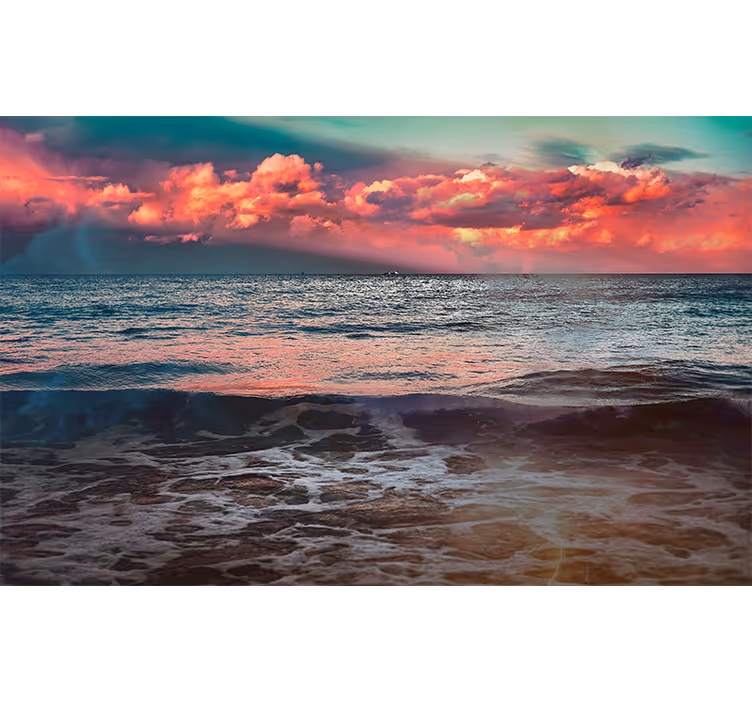 Fototapete Natur ozean sonnenuntergang gelassenheit - TenStickers