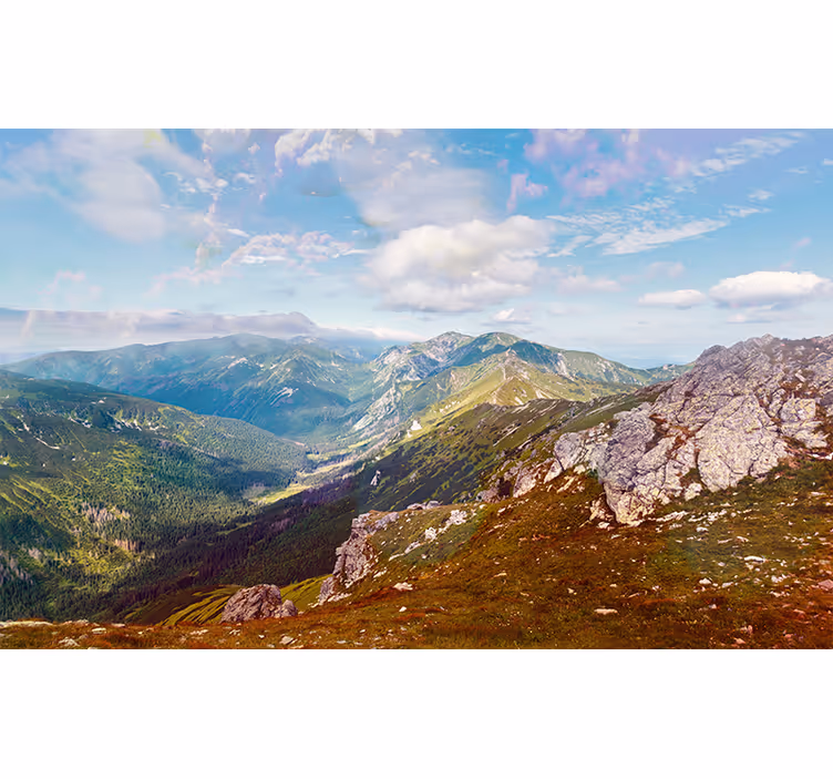 Fototapete berge panoramablick auf die berge - TenStickers