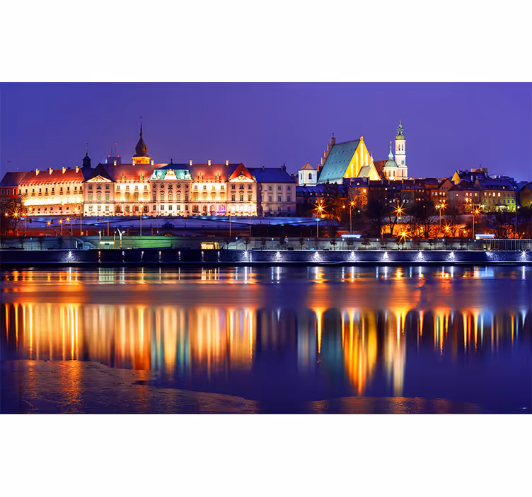 Fototapete Städte historische stadtbildreflexion - TenStickers