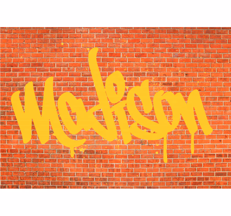Fototapete graffiti mit textkunst - TenStickers