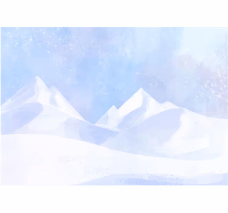 Fototapete Berge schneebedeckte berggipfel - TenStickers