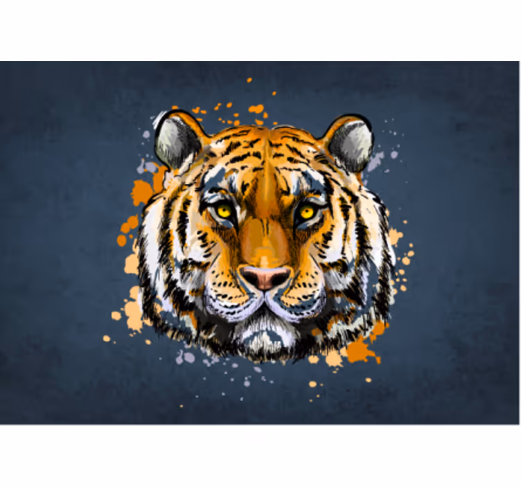 Fototapeten Tiere majestätisches tigerporträt - TenStickers