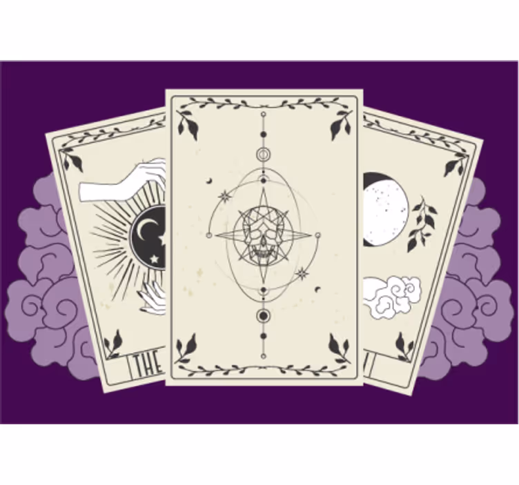 Fototapete Sprüche tarotkarte abstrakt - TenStickers