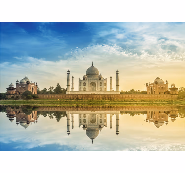 Fototapete Städte taj mahal reflexion - TenStickers