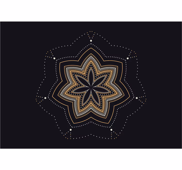 Fototapete Mandala kompliziertes sternenmuster - TenStickers