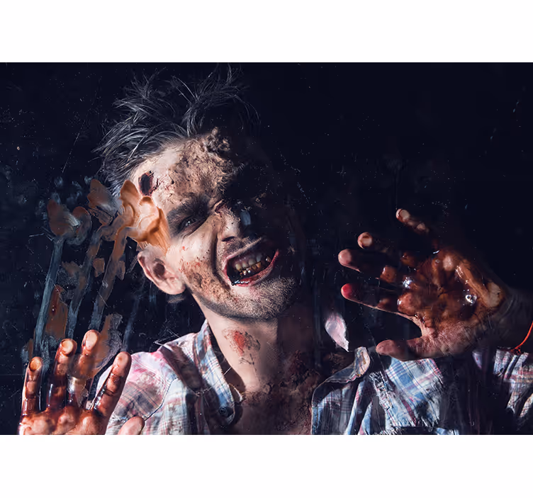 Halloween Fototapete zombie-horror-porträt - TenStickers