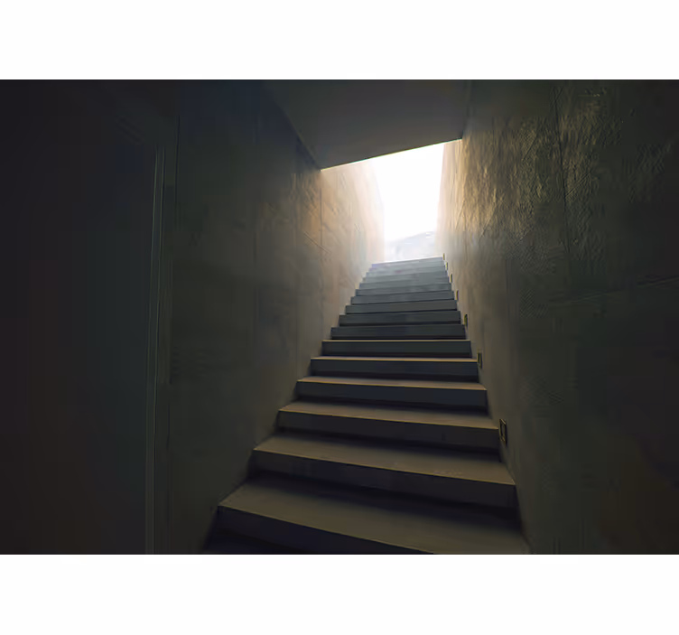 Fototapete Landschaften treppe zum licht - TenStickers