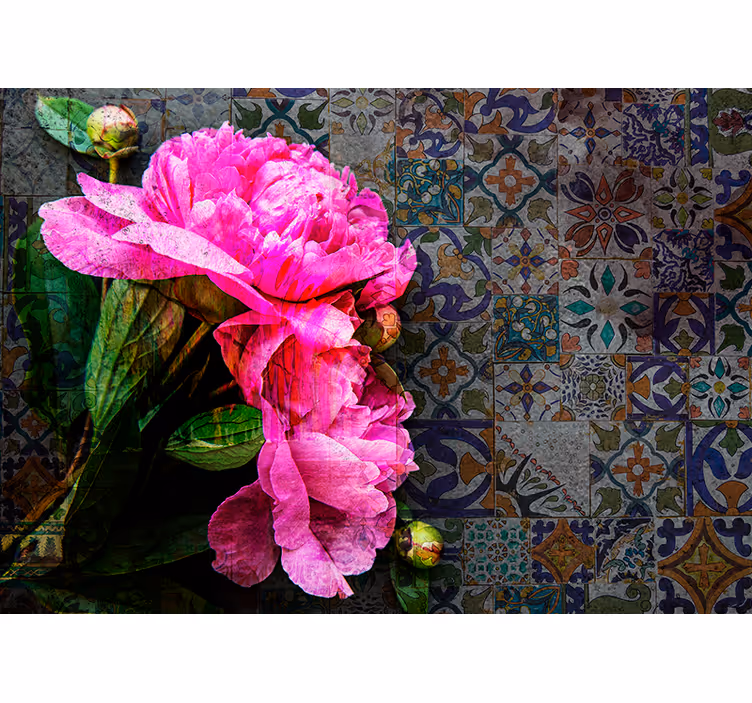 Fototapete Mohnblumen pfingstrose blumendetail - TenStickers