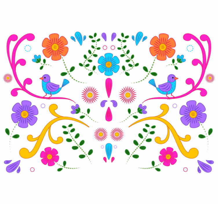 Fototapete Blumen farbenfrohes blumendesign - TenStickers