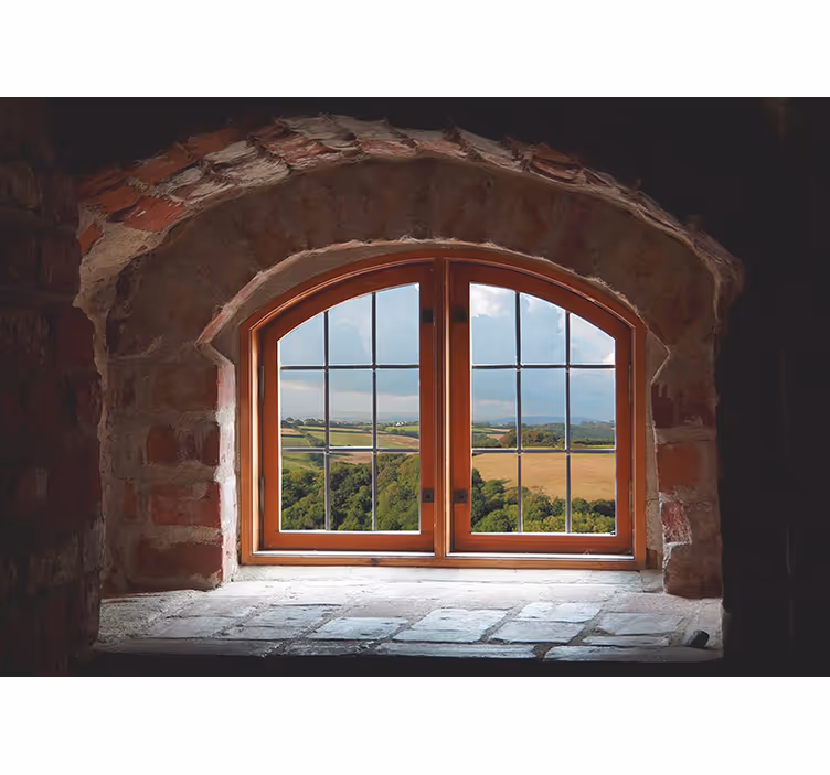 Fototapete landschaften steinbogenfenster - TenStickers