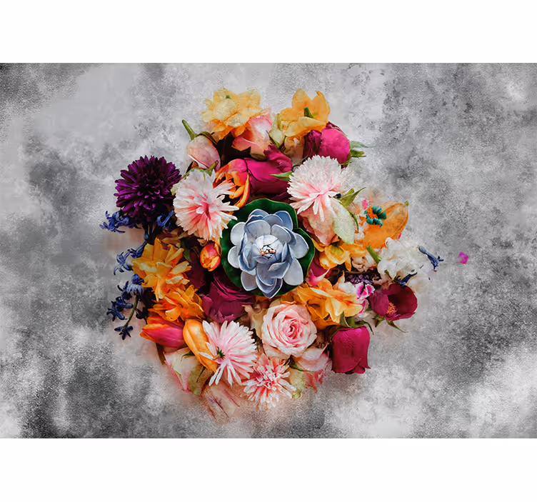 Fototapete Blumen buntes blumenarrangement - TenStickers